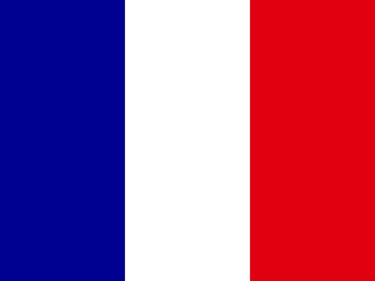 Flag of France — blue, white and red vertical tricolour