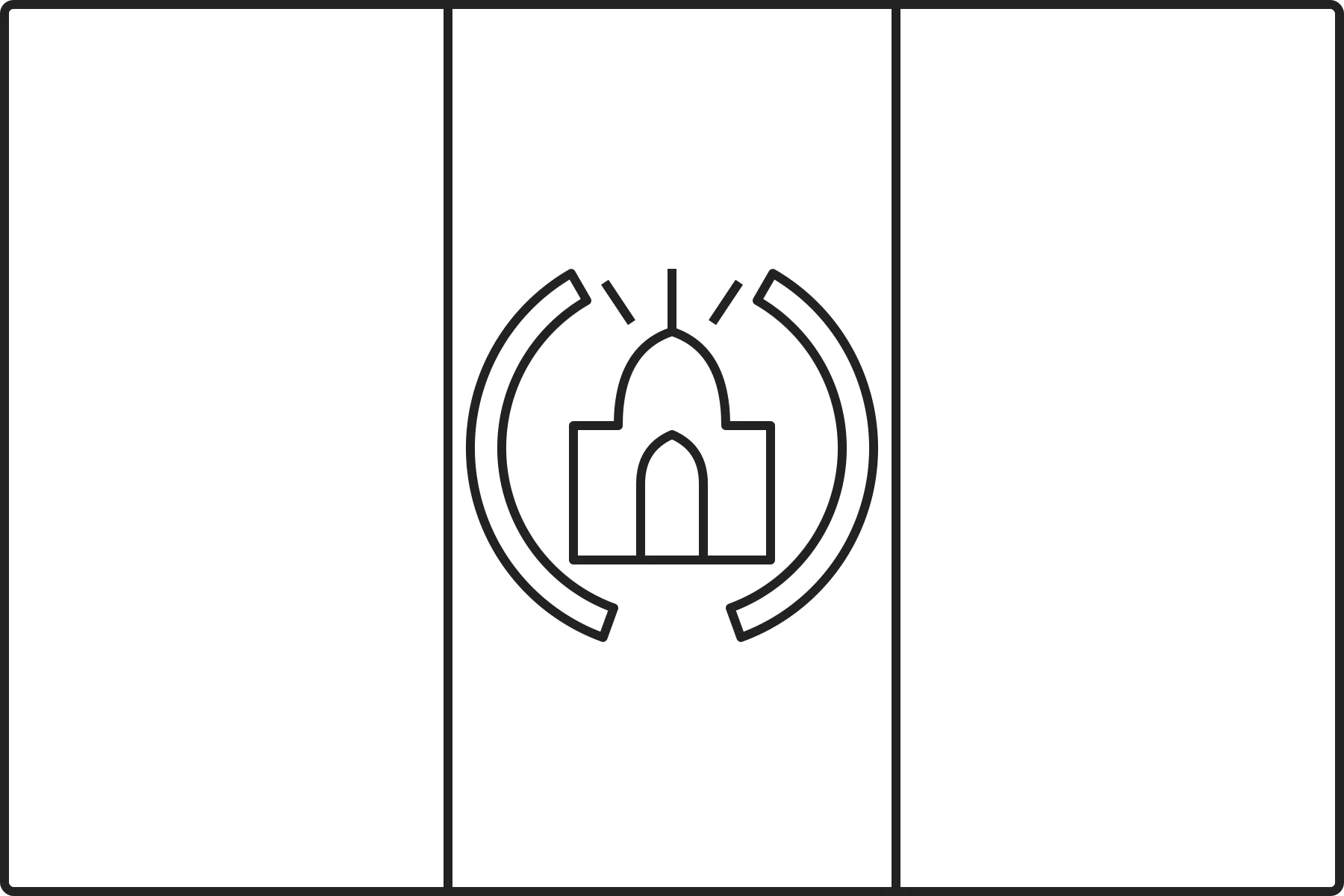 Free printable Afghanistan flag colouring page outline