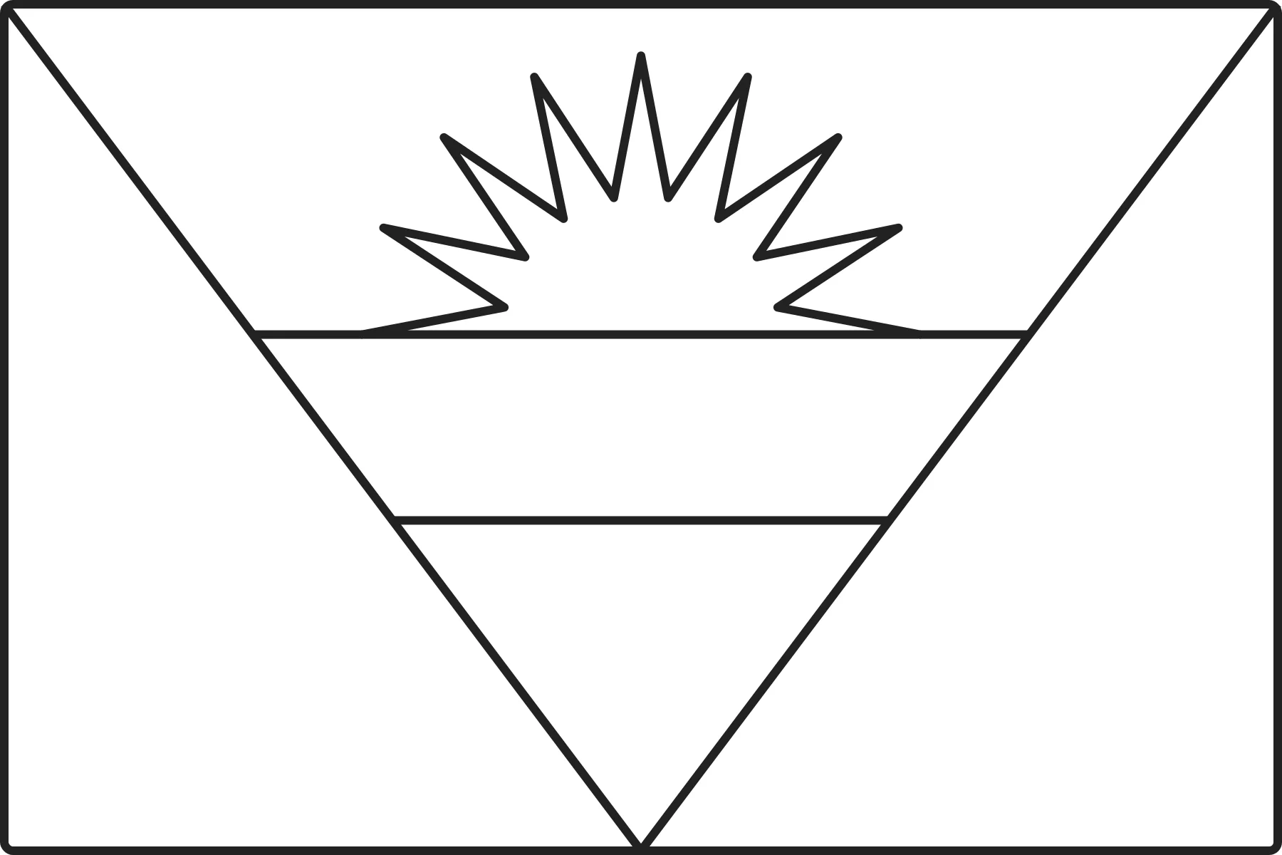 Free printable Antigua and Barbuda flag colouring page outline