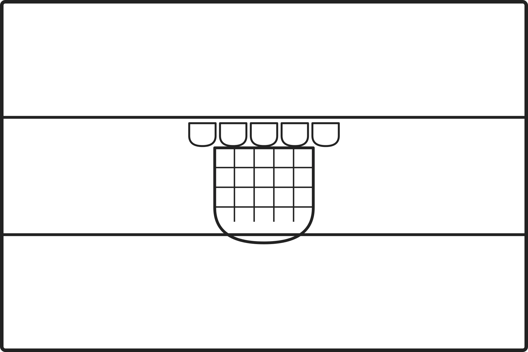 Free printable Croatia flag colouring page outline