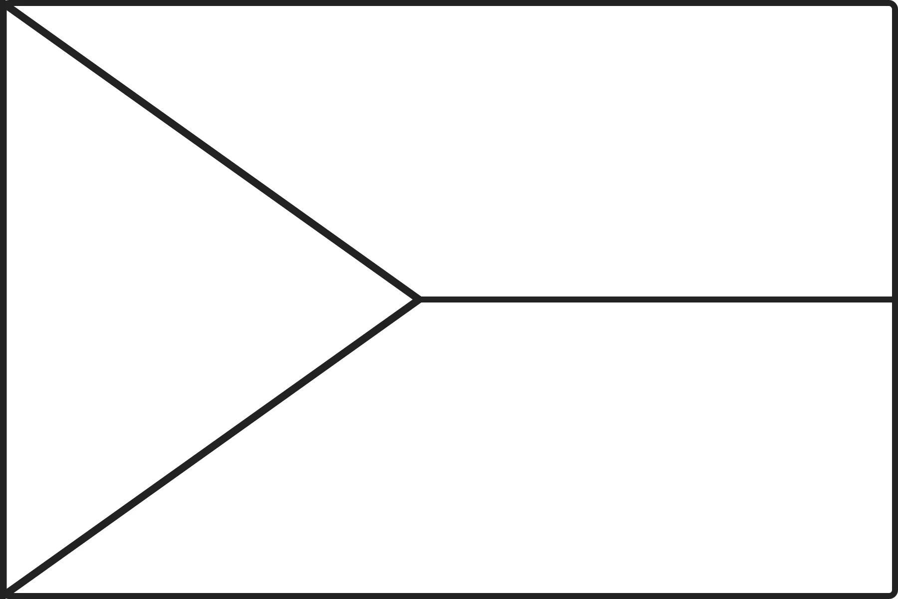 Free printable Czechia flag colouring page outline