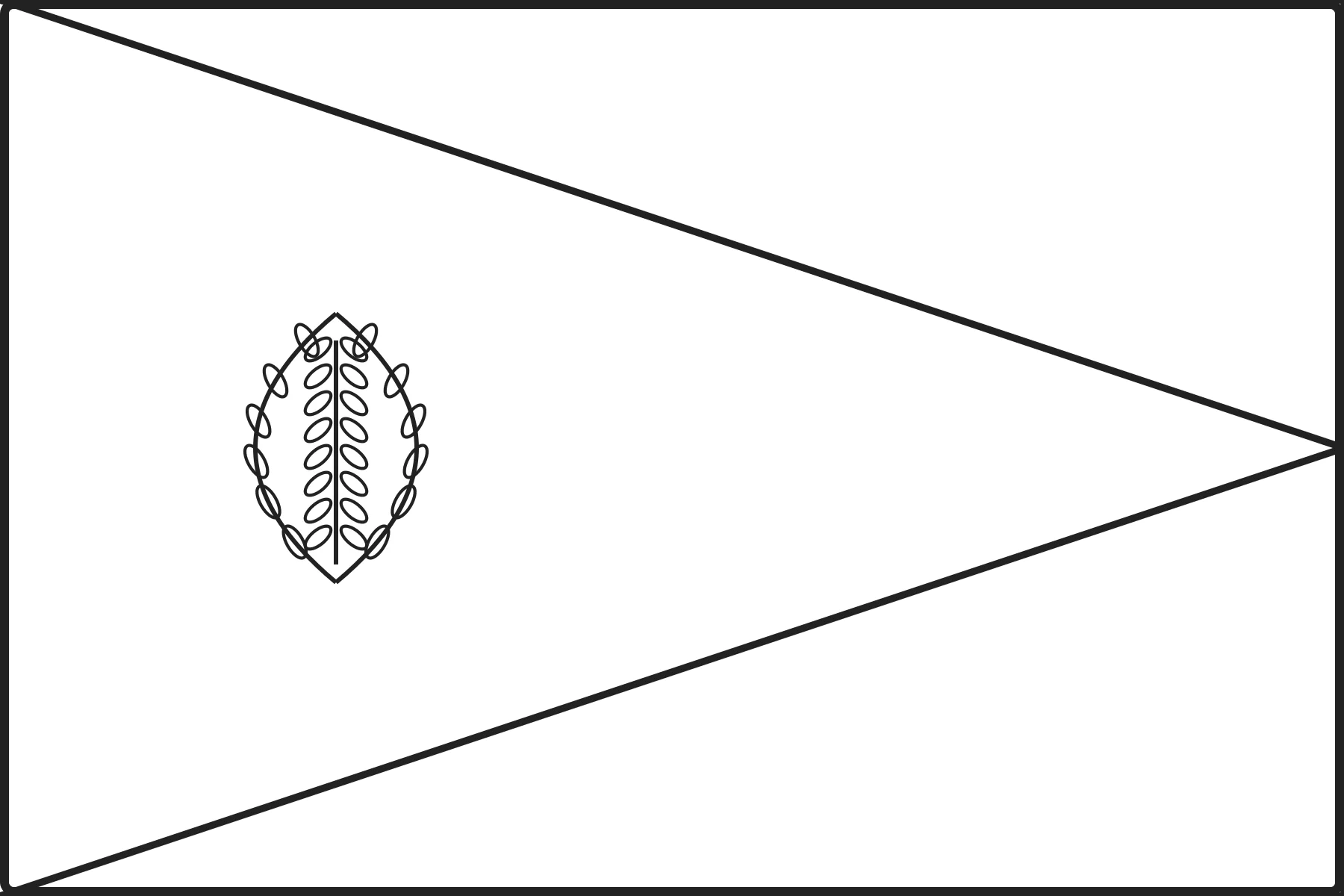 Free printable Eritrea flag colouring page outline