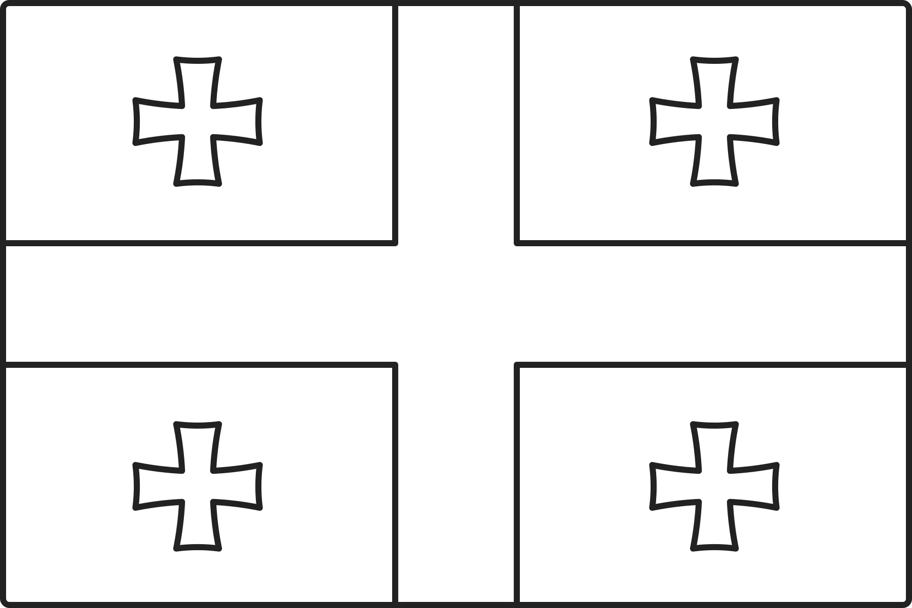 Free printable Georgia flag colouring page outline
