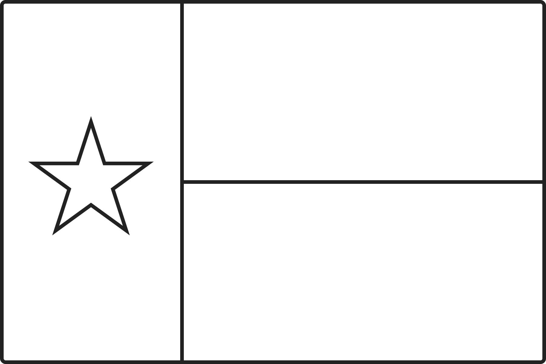 Free printable Guinea-Bissau flag colouring page outline