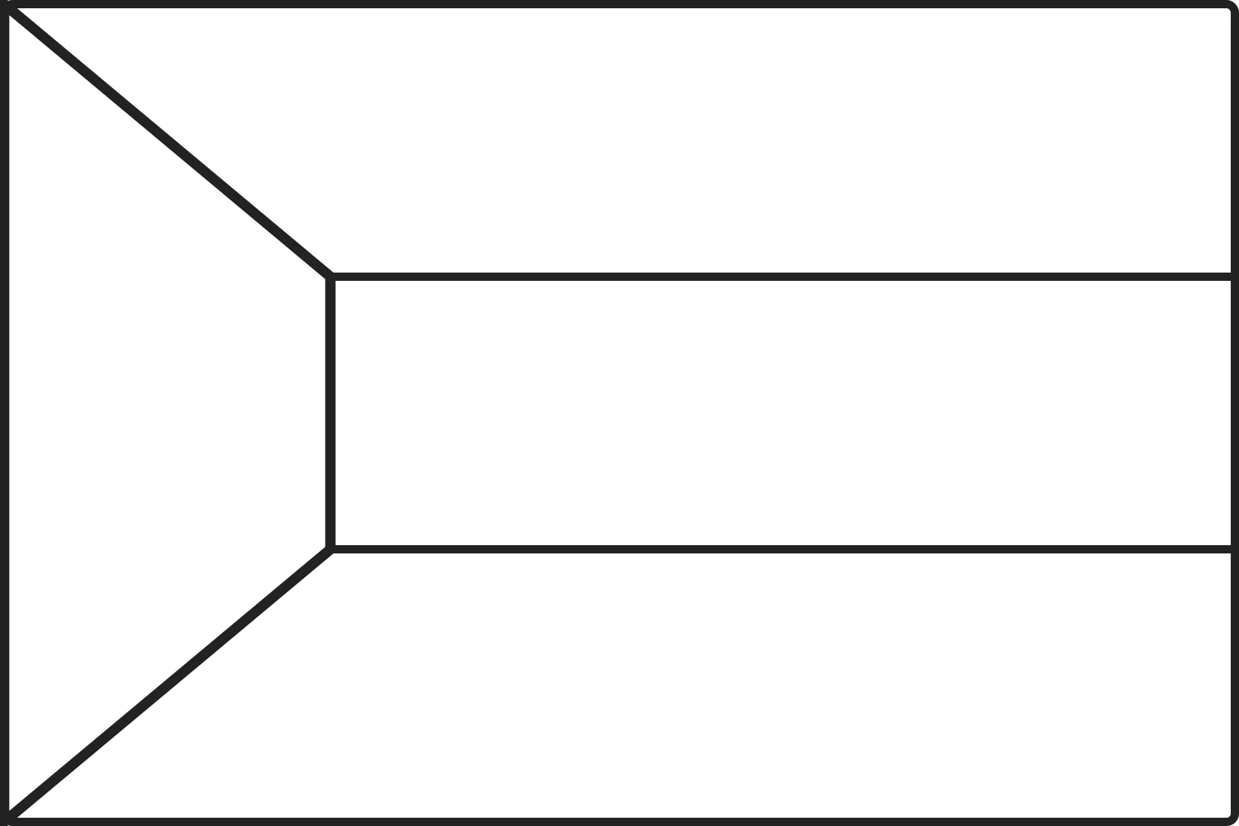 Free printable Kuwait flag colouring page outline