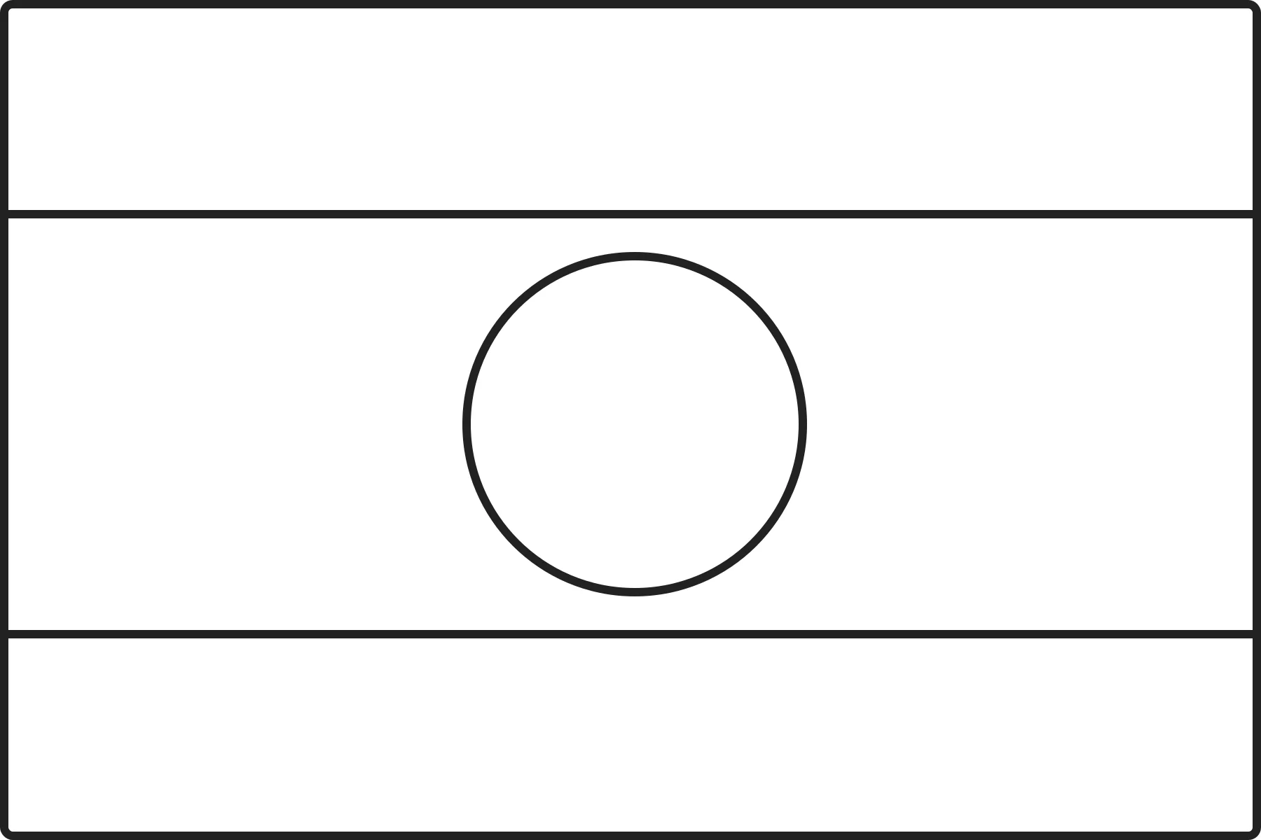 Free printable Laos flag colouring page outline