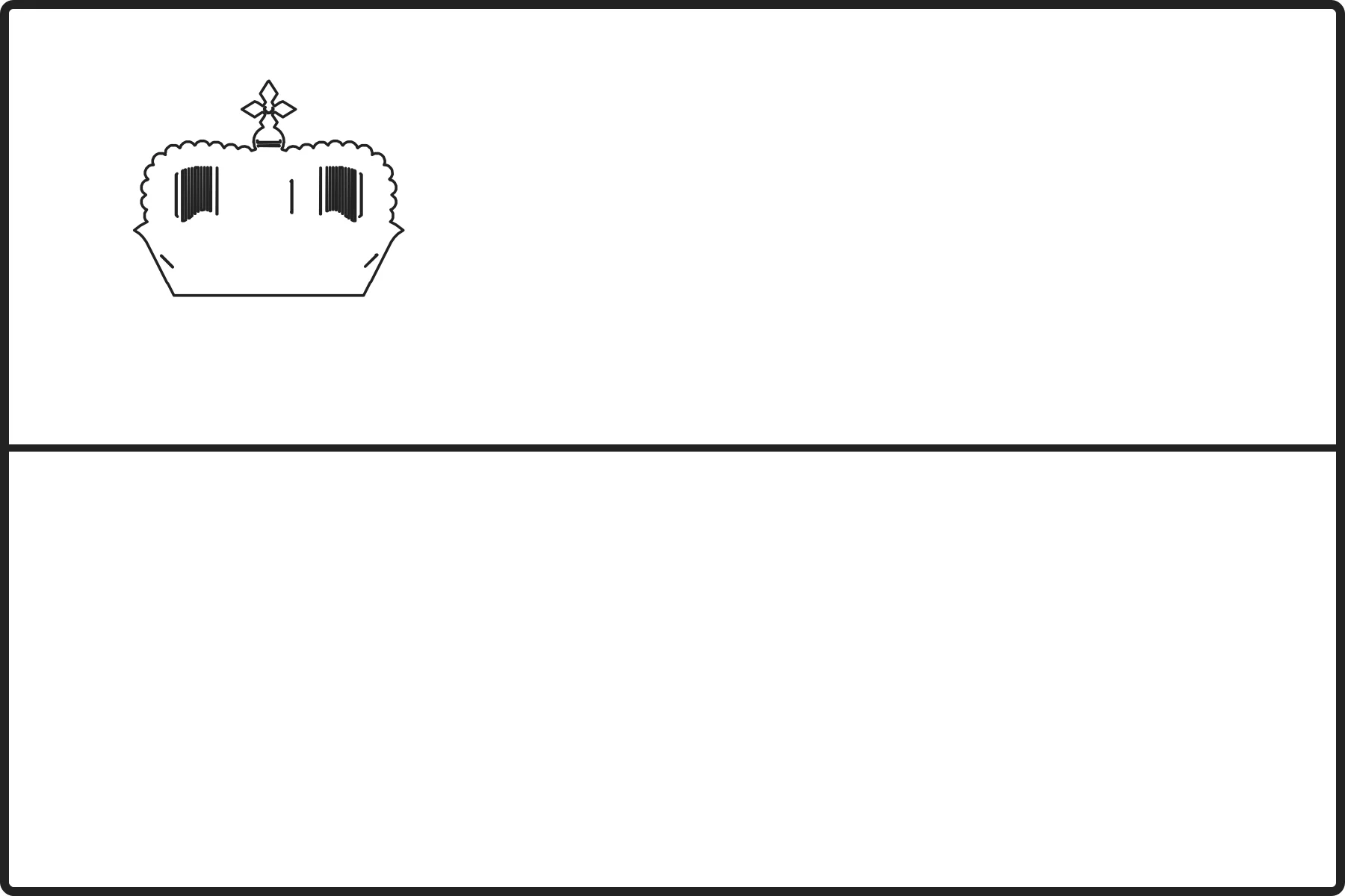 Free printable Liechtenstein flag colouring page outline