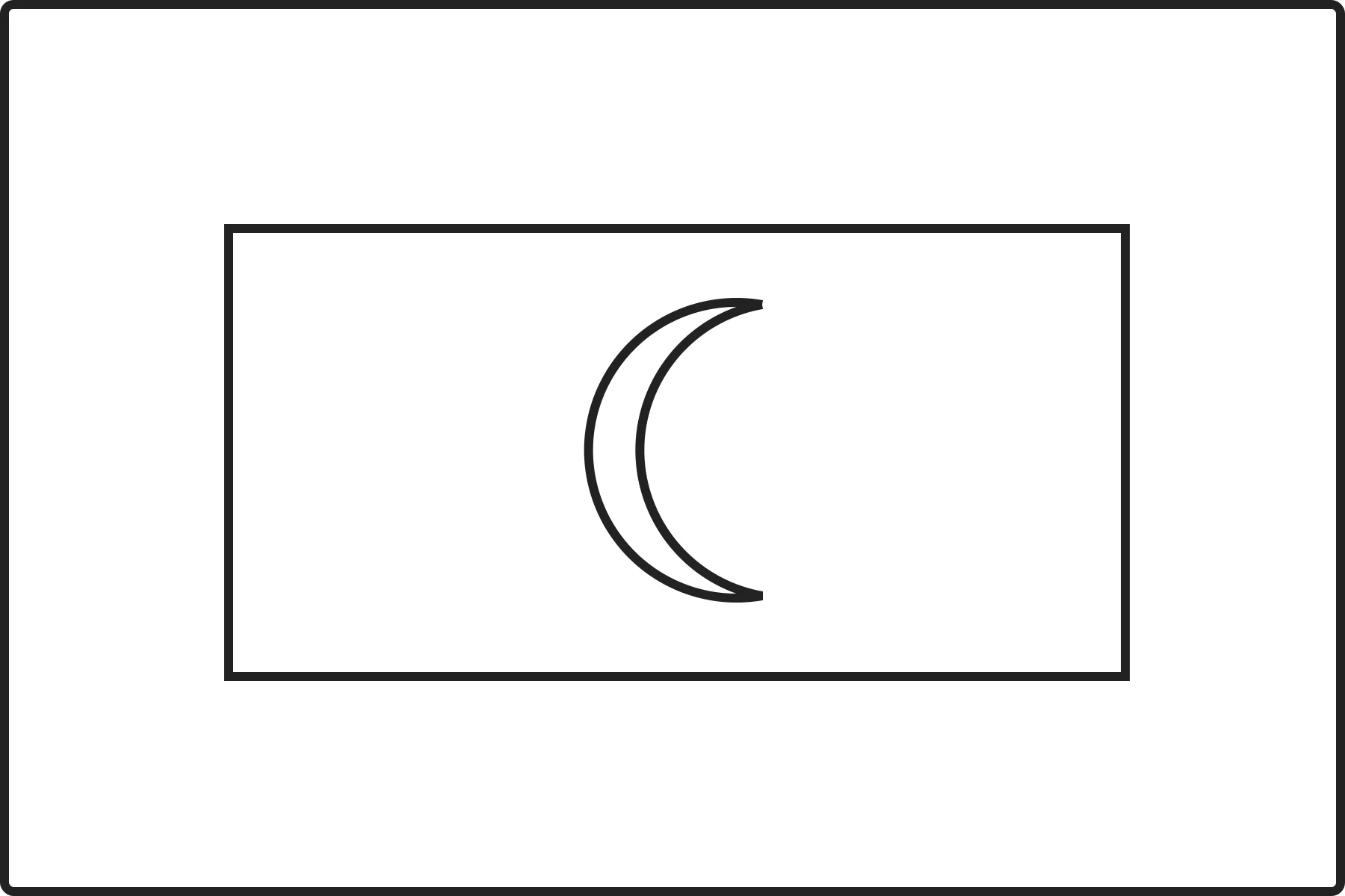 Free printable Maldives flag colouring page outline