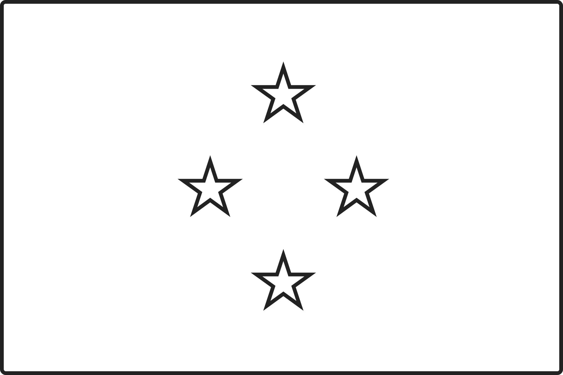 Free printable Micronesia flag colouring page outline