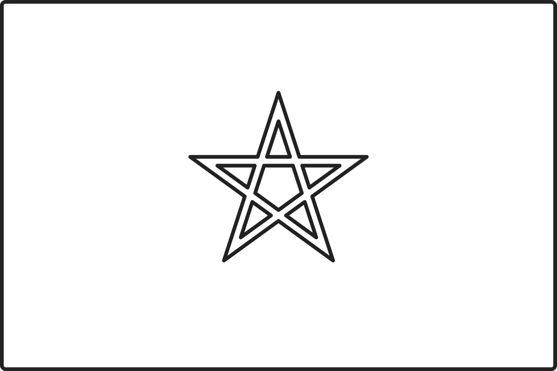 Free printable Morocco flag colouring page outline