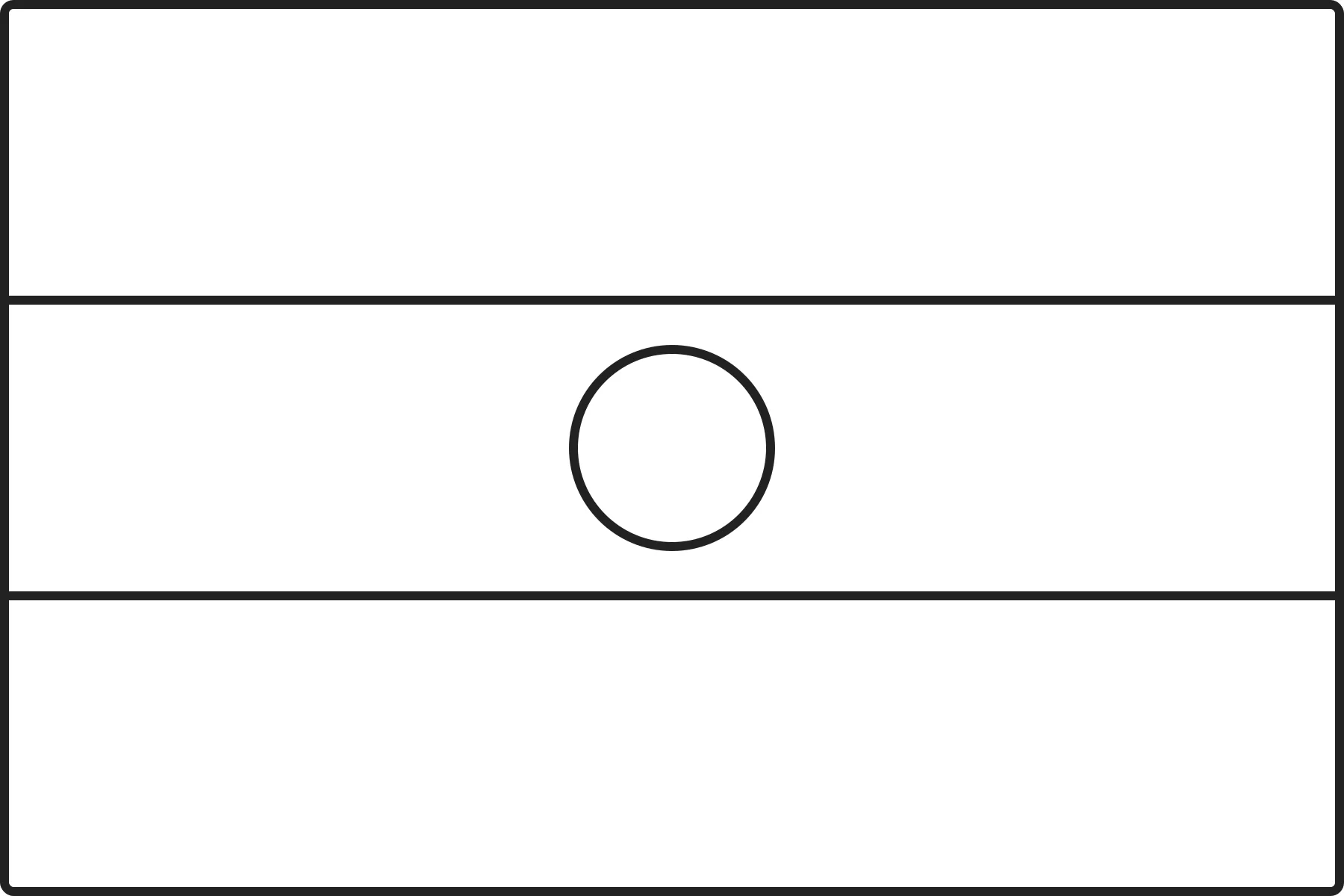 Free printable Niger flag colouring page outline