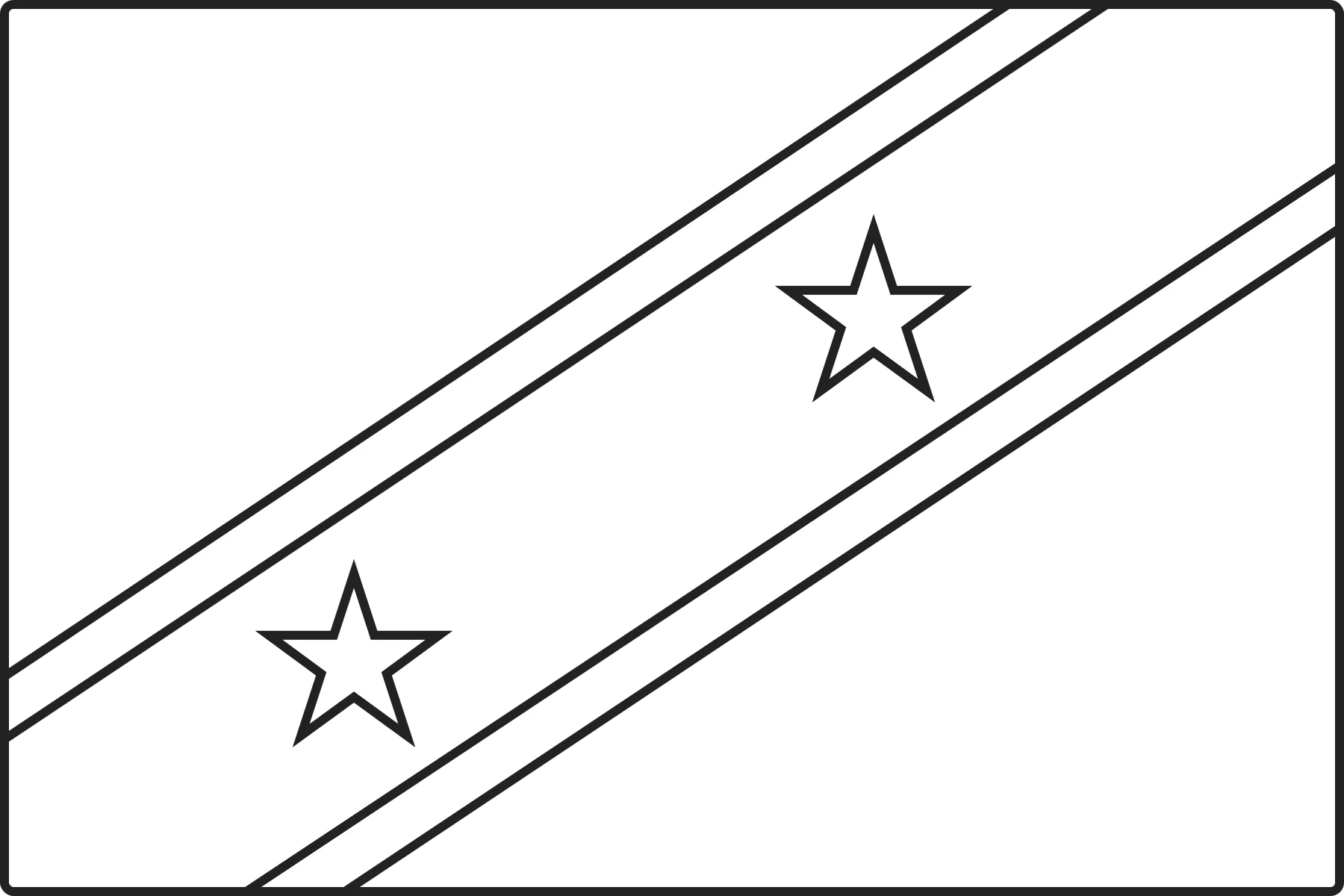 Free printable Saint Kitts and Nevis flag colouring page outline