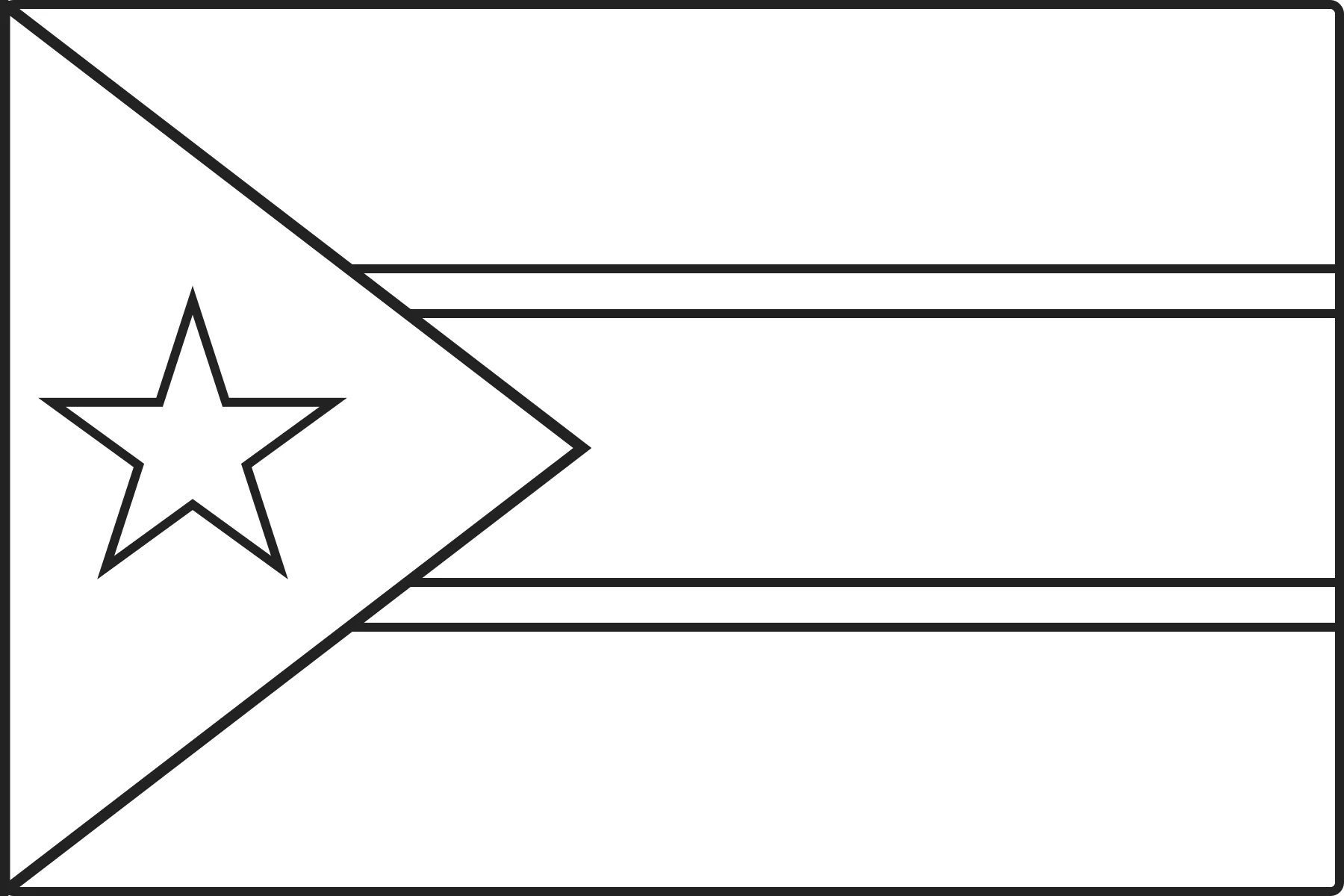 Free printable South Sudan flag colouring page outline