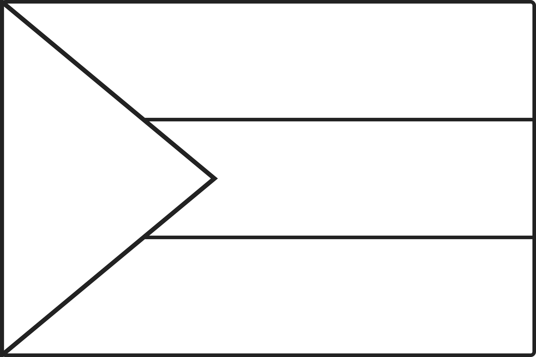 Free printable Sudan flag colouring page outline