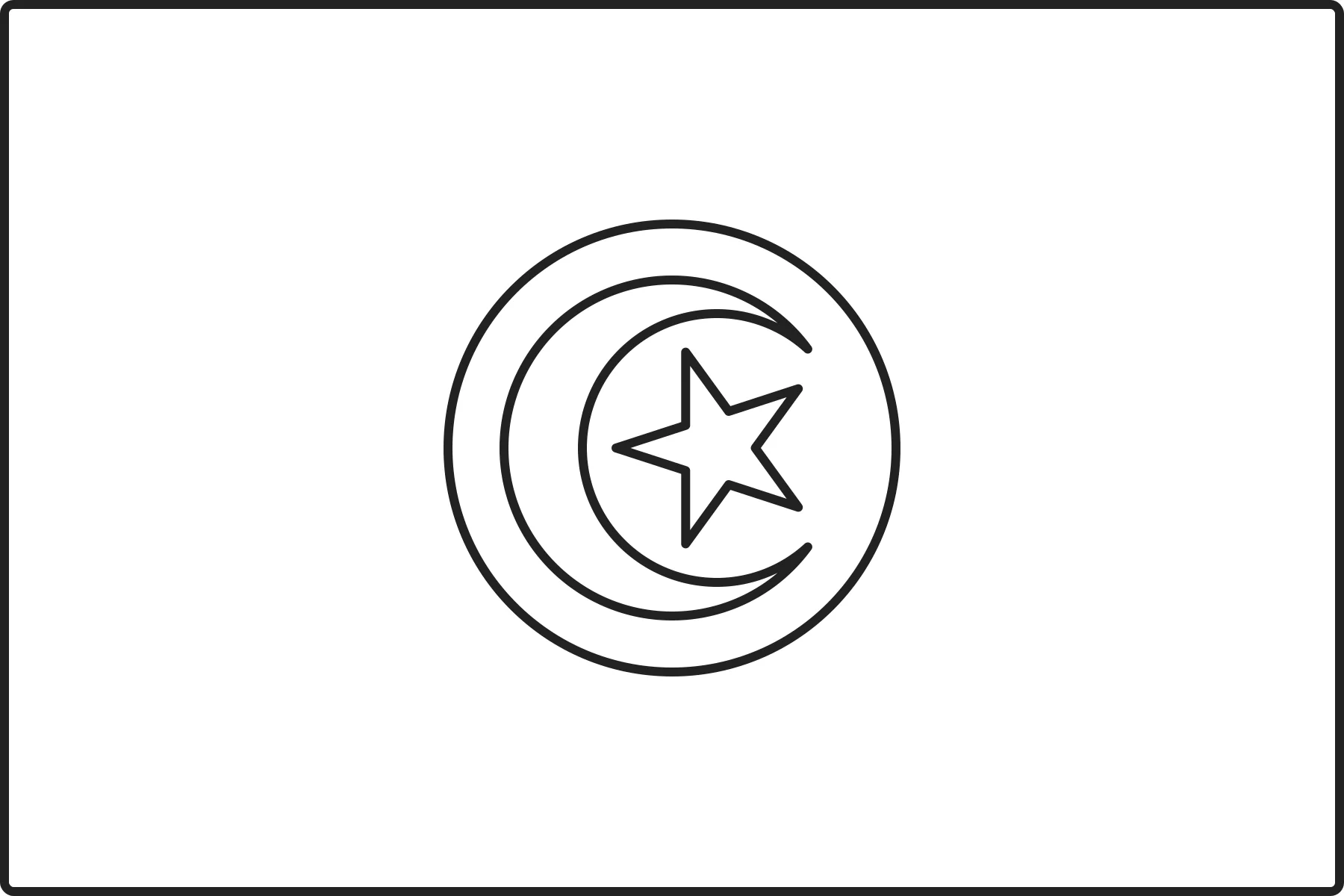 Free printable Tunisia flag colouring page outline