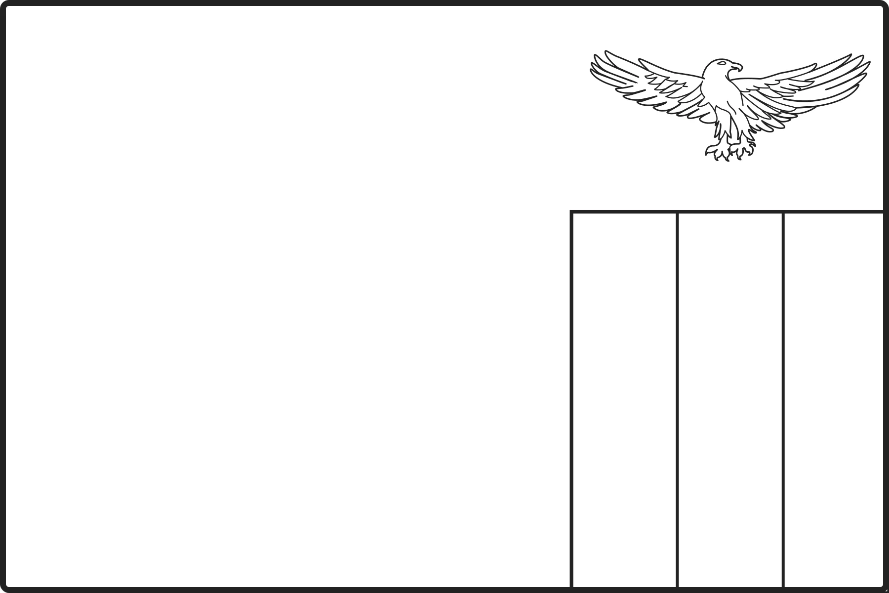 Free printable Zambia flag colouring page outline